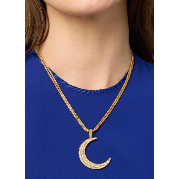 NEW JULIE VOS luna pendant in gold - Picture 3 of 4